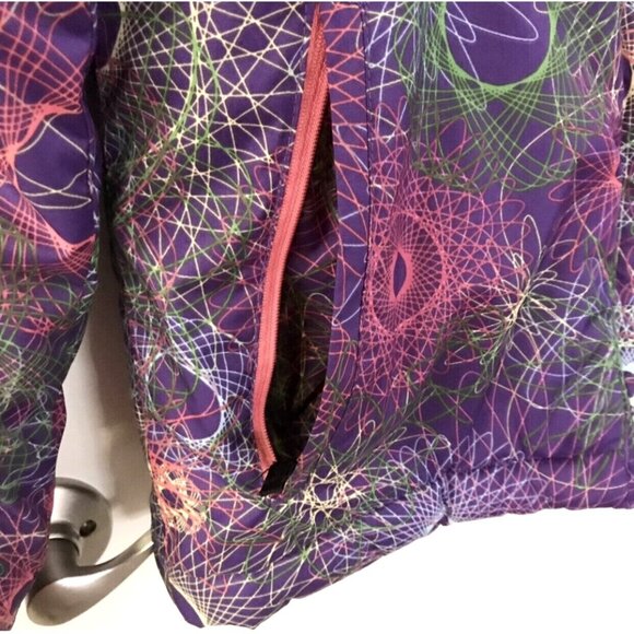 Columbia Multicolor Spiral Circles Print Winter Ski/Snow Jacket Size L 14/16 - Picture 5 of 11